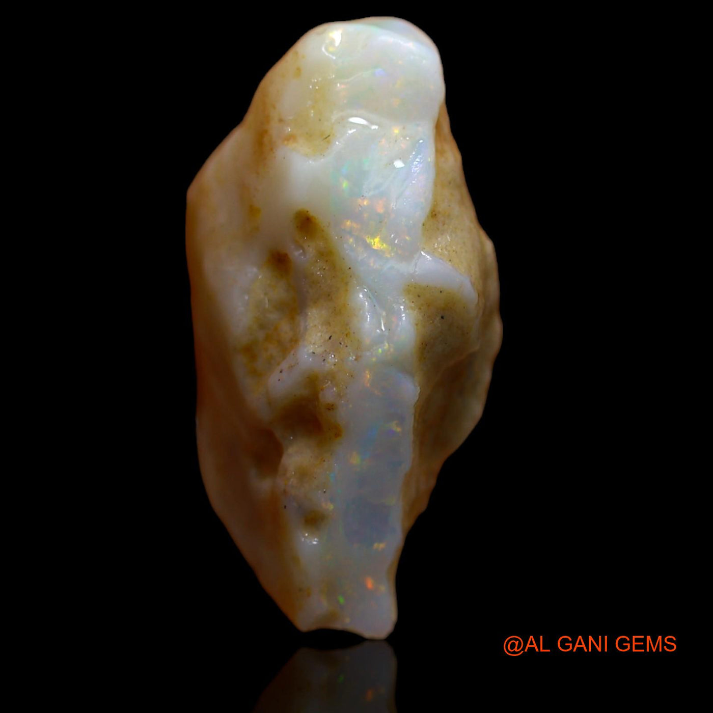 Natural Untreated Fire Opal Loose Gemstone Fancy Rough From Australia 8.80 Cts 21x12x9 mm RA-823