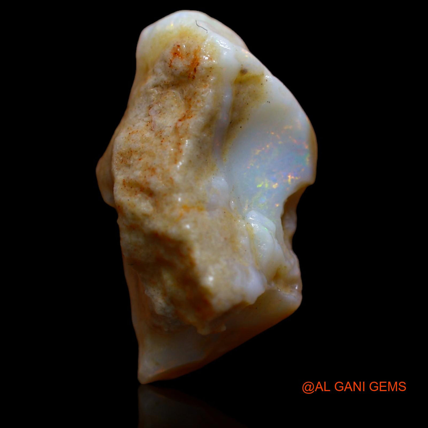 Natural Untreated Fire Opal Loose Gemstone Fancy Rough From Australia 8.80 Cts 21x12x9 mm RA-823