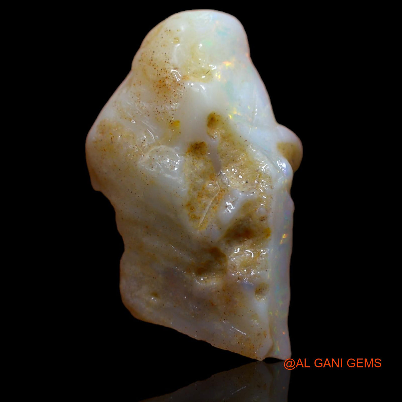 Natural Untreated Fire Opal Loose Gemstone Fancy Rough From Australia 8.80 Cts 21x12x9 mm RA-823
