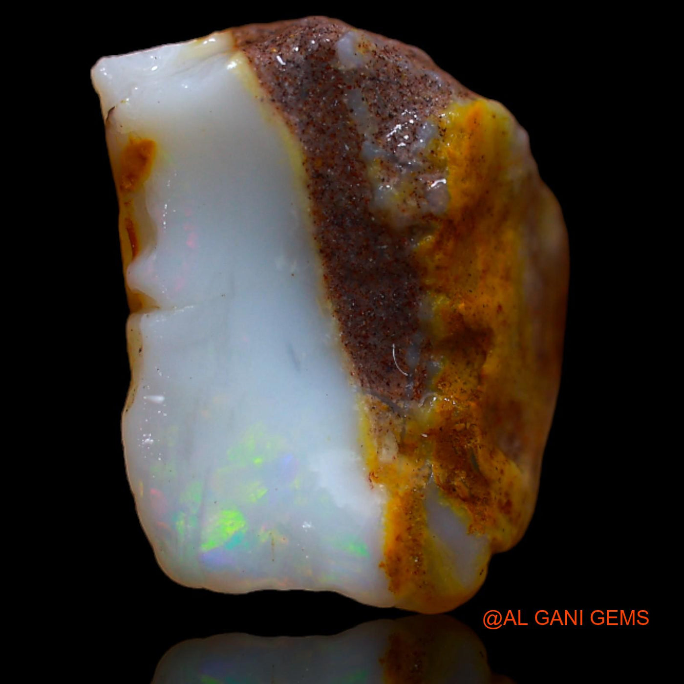 Natural Fire Opal Gemstone 10.20 Cts Loose Fancy Rough From Australia 17x14x10 mm RA-825