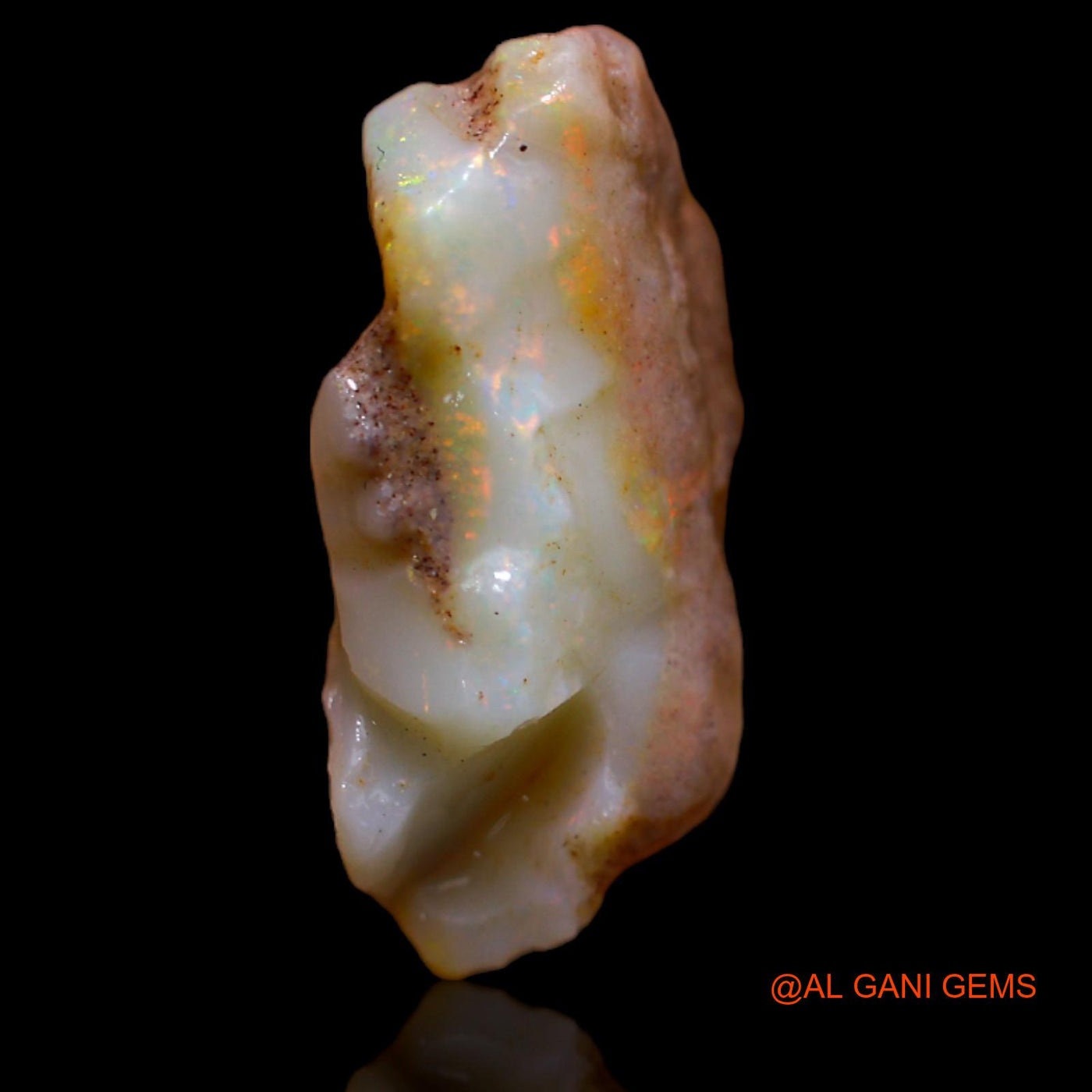 Natural Fire Opal Gemstone 11.15 Cts Loose Fancy Rough From Australia 20x14x9 mm RA-826