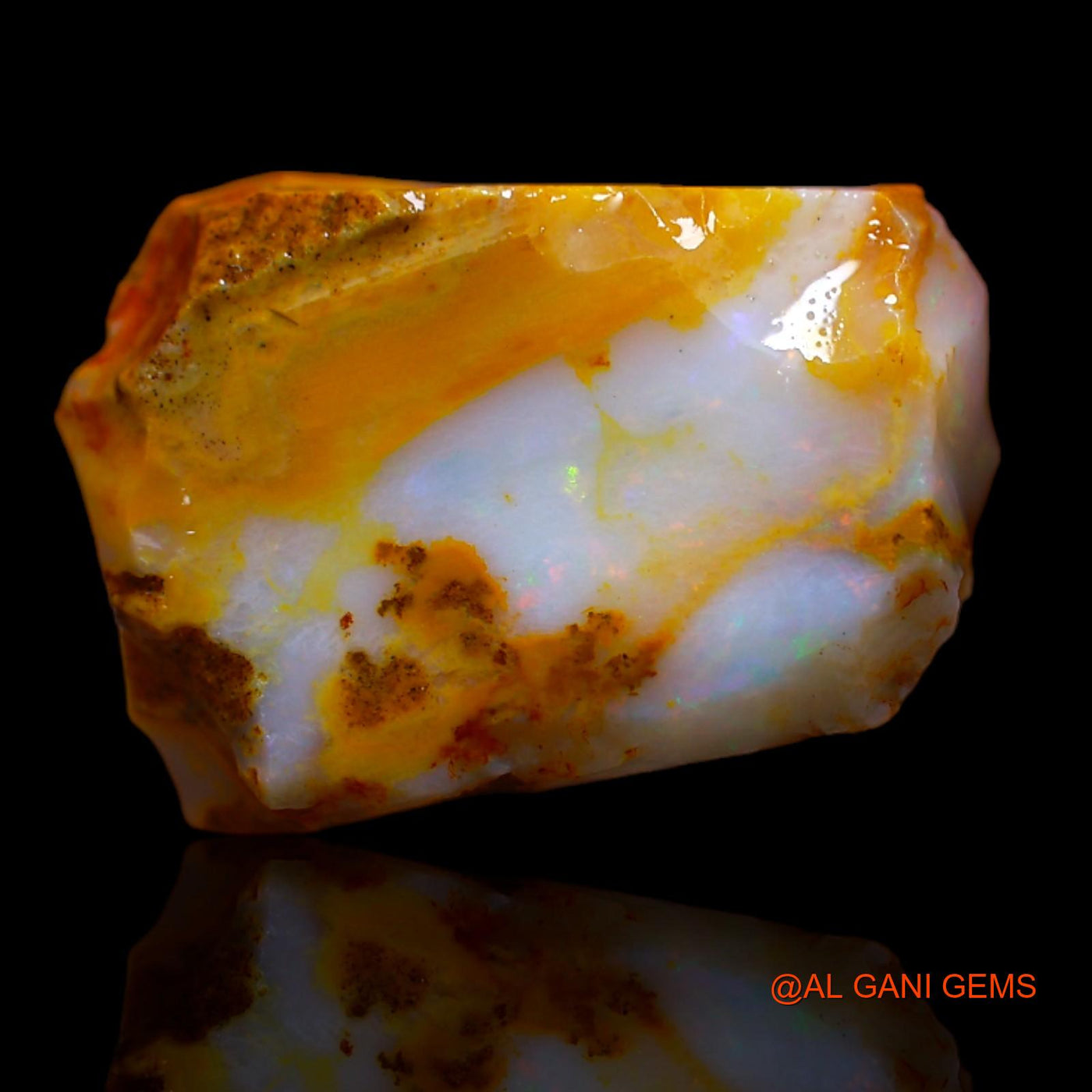 Natural Untreated Fire Opal Loose Gemstone Fancy Rough From Australia 8.50 Cts 17x12x7 mm RA-838