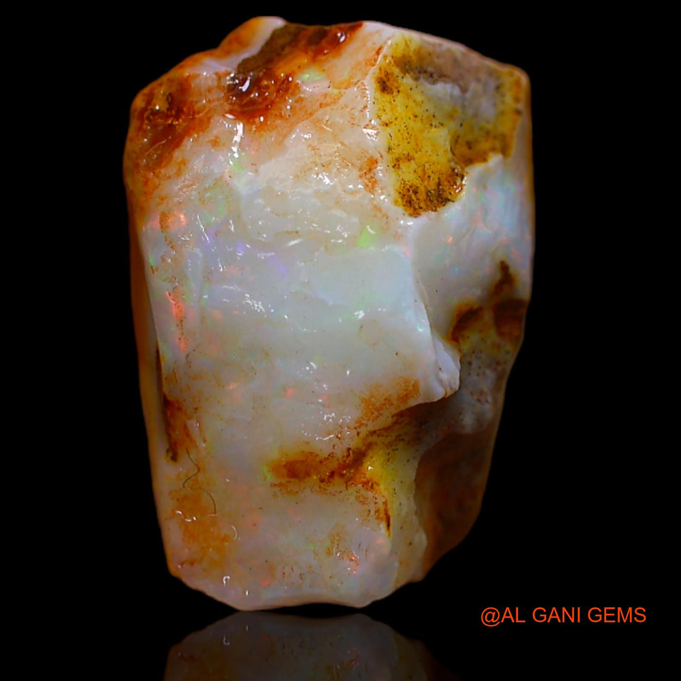 Natural Untreated Fire Opal Loose Gemstone Fancy Rough From Australia 8.50 Cts 17x12x7 mm RA-838