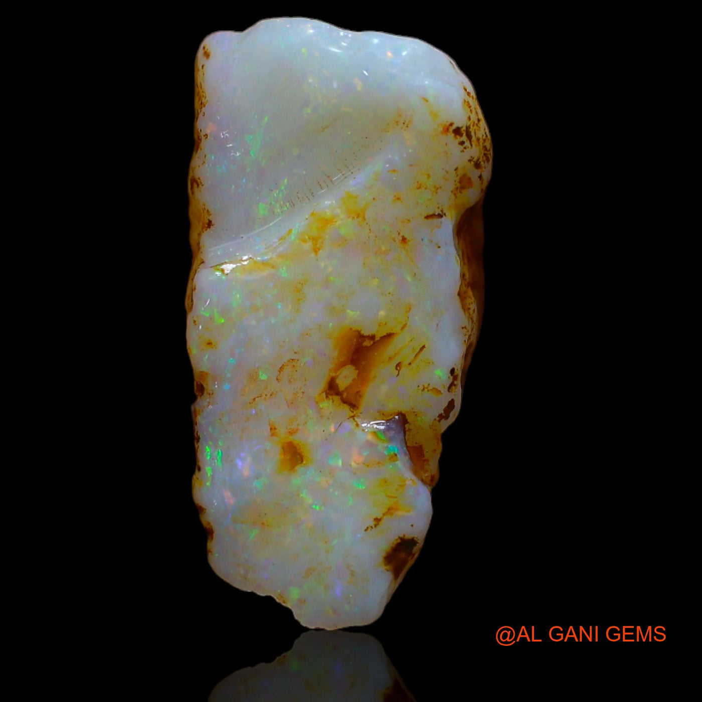 8.05 Cts Natural Australian Fire Opal Fancy Rough Loose Gemstone For Jewelry 18x9x9 mm RA-847