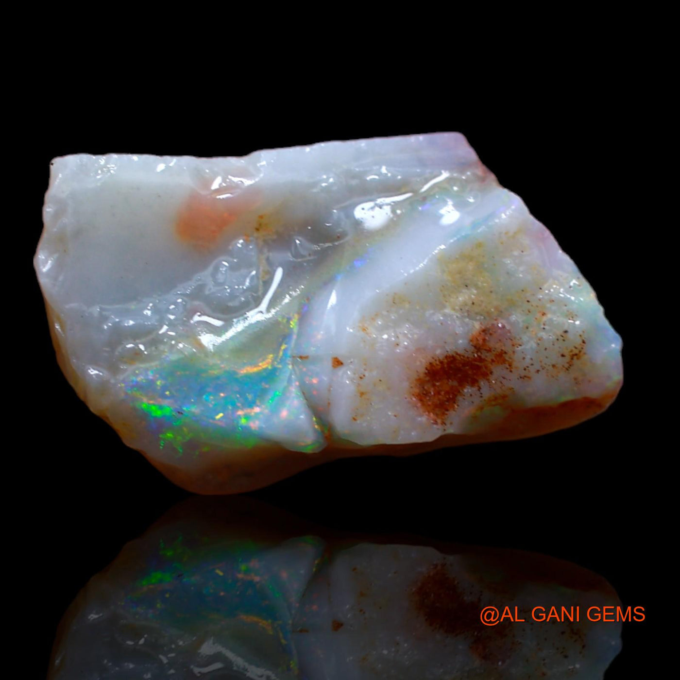 6.35 Cts Natural Australian Fire Opal Loose Gemstone Fancy Rough 20x11x4 mm RA-850