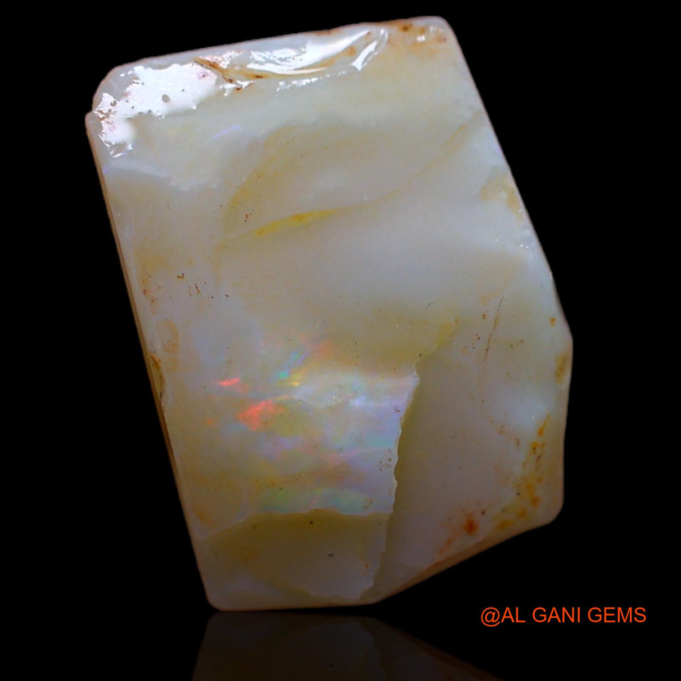 6.15 Cts Natural Australian Fire Opal Loose Gemstone Fancy Rough 16x11x4 mm RA-851