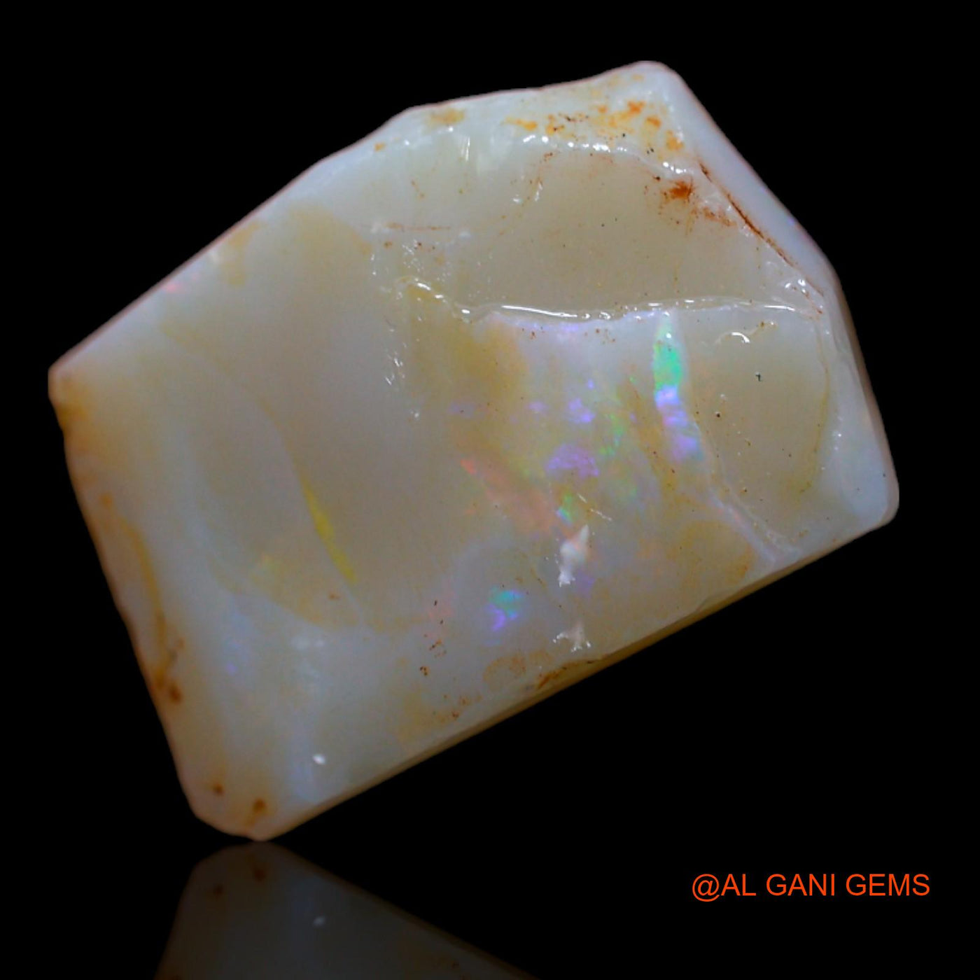 6.15 Cts Natural Australian Fire Opal Loose Gemstone Fancy Rough 16x11x4 mm RA-851