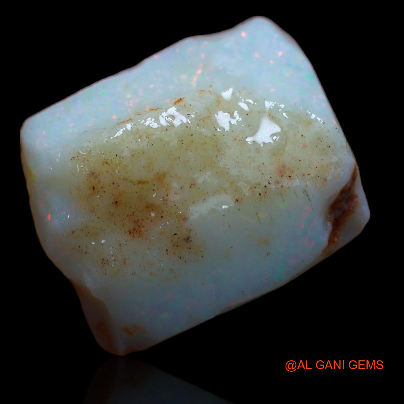 6.55 Cts Natural Australian Fire Opal Loose Gemstone Fancy Rough 15x13x4 mm RA-854