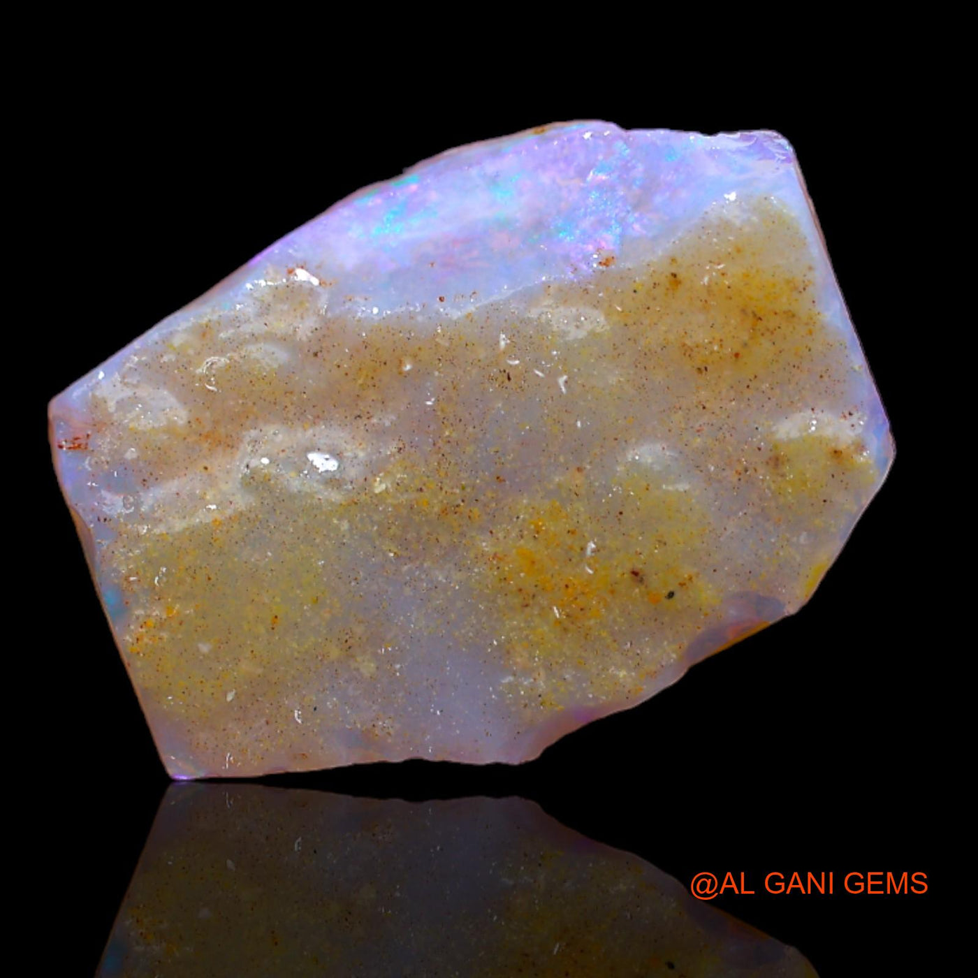 Natural Untreated Fire Opal Loose Gemstone Fancy Rough From Australia 4.05 Cts 16x12x3 mm RA-856