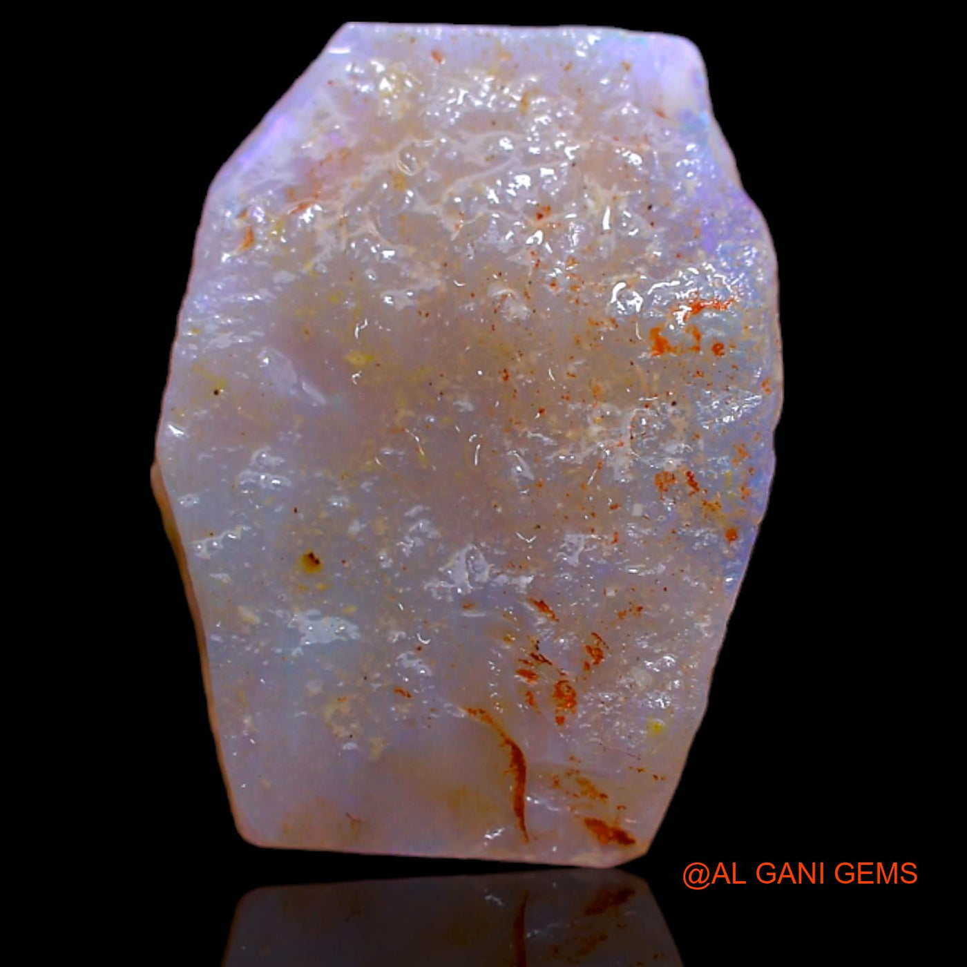 Natural Untreated Fire Opal Loose Gemstone Fancy Rough From Australia 4.05 Cts 16x12x3 mm RA-856