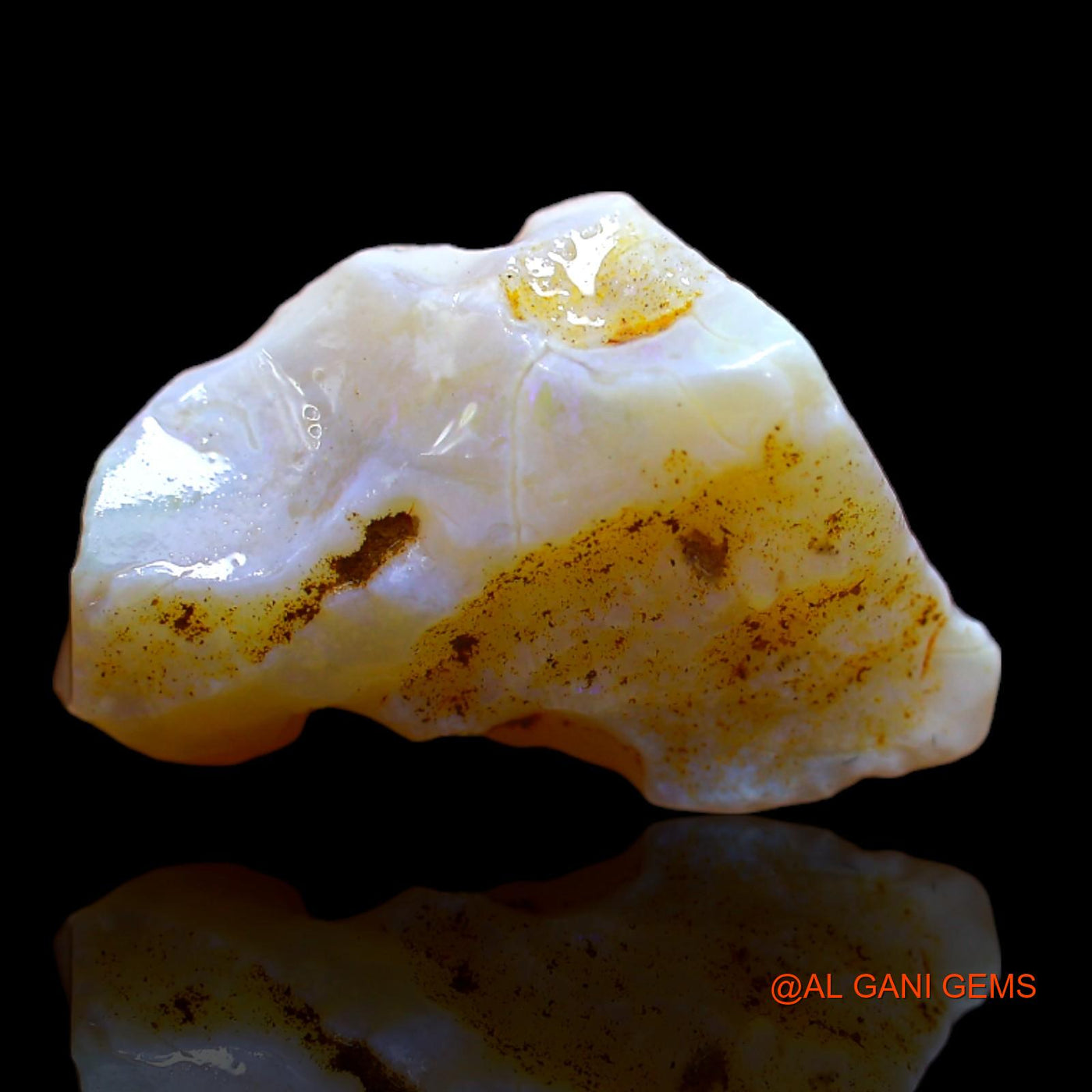 Natural Untreated Fire Opal Loose Gemstone Fancy Rough From Australia 6.45 Cts 21x13x5 mm RA-872