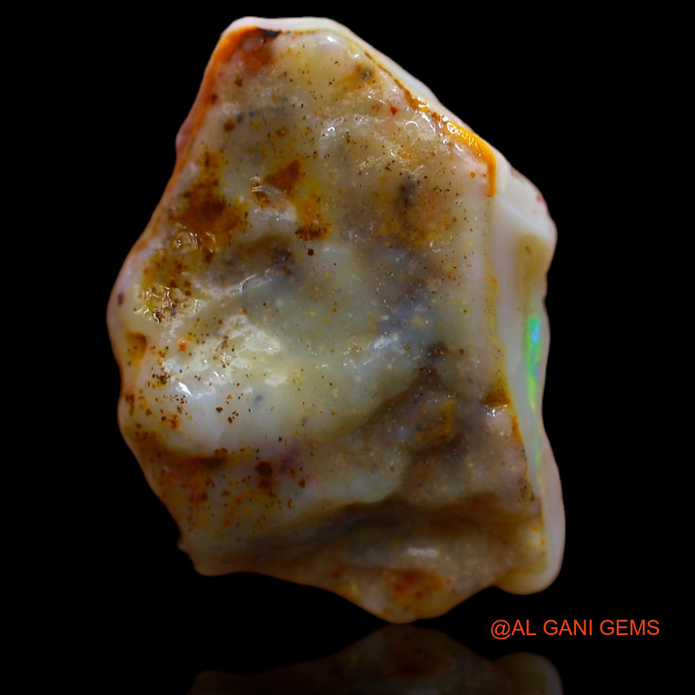 8.90 Cts Natural Australian Fire Opal Fancy Rough Loose Gemstone For Jewelry 21x15x5 mm RA-873