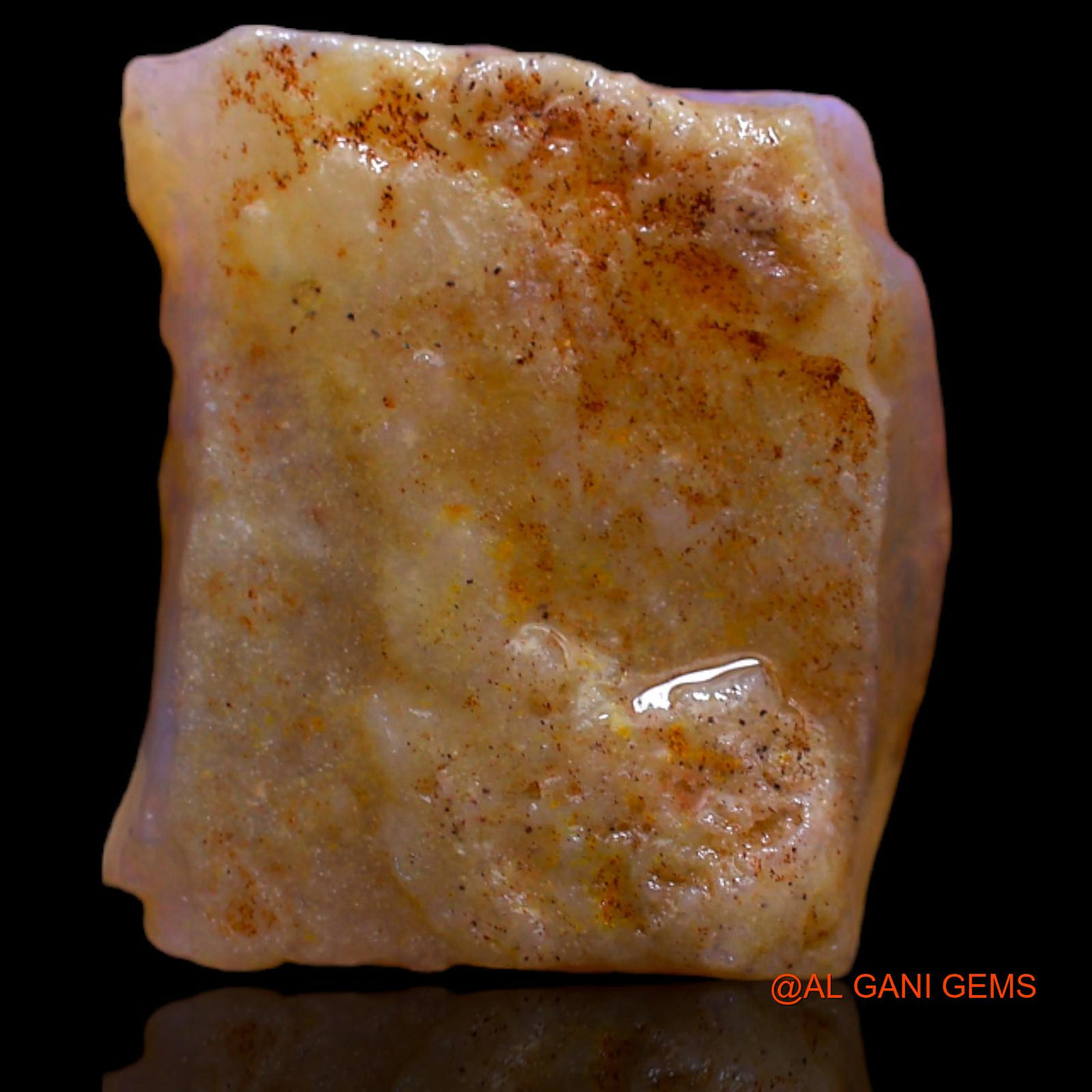 7.15 Cts Natural Australian Fire Opal Loose Gemstone Fancy Rough 16x12x4 mm RA-874