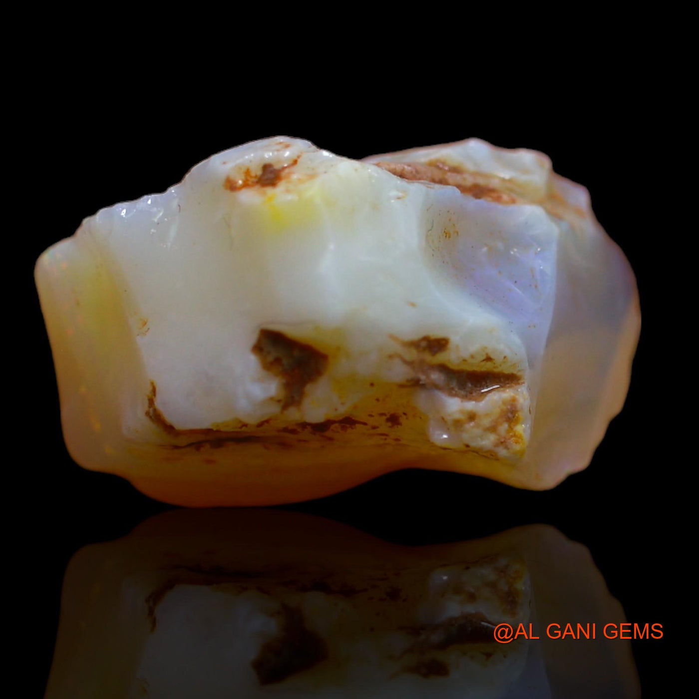 Natural Fire Opal Gemstone 16.05 Cts Loose Fancy Rough From Australia 20x11x11 mm RA-879