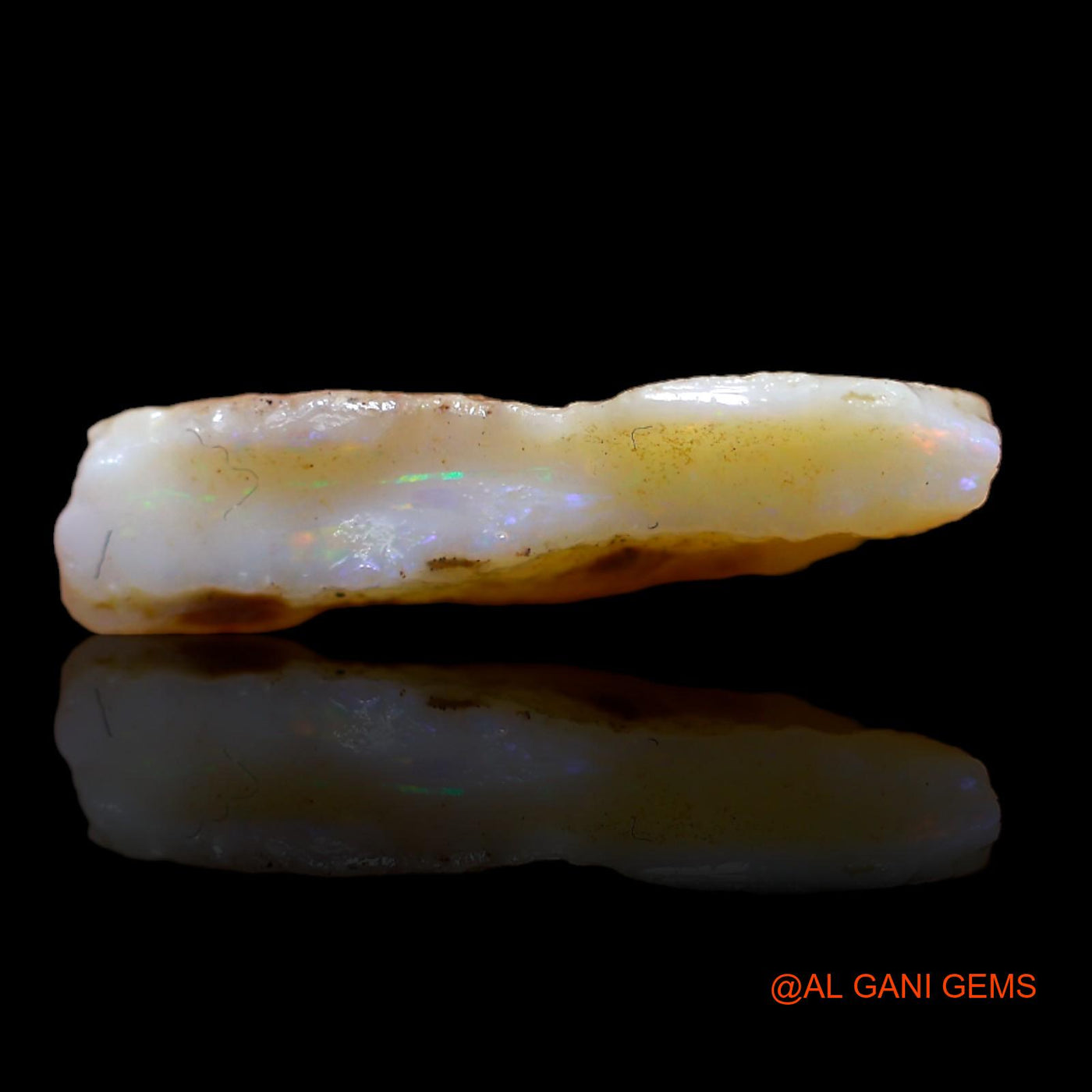 Natural Untreated Fire Opal Loose Gemstone Fancy Rough From Australia 7.60 Cts 20x18x4 mm RA-883