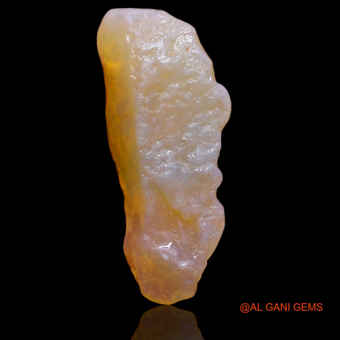 Natural Fire Opal Gemstone 9.35 Cts Loose Fancy Rough From Australia 25x12x6 mm RA-887