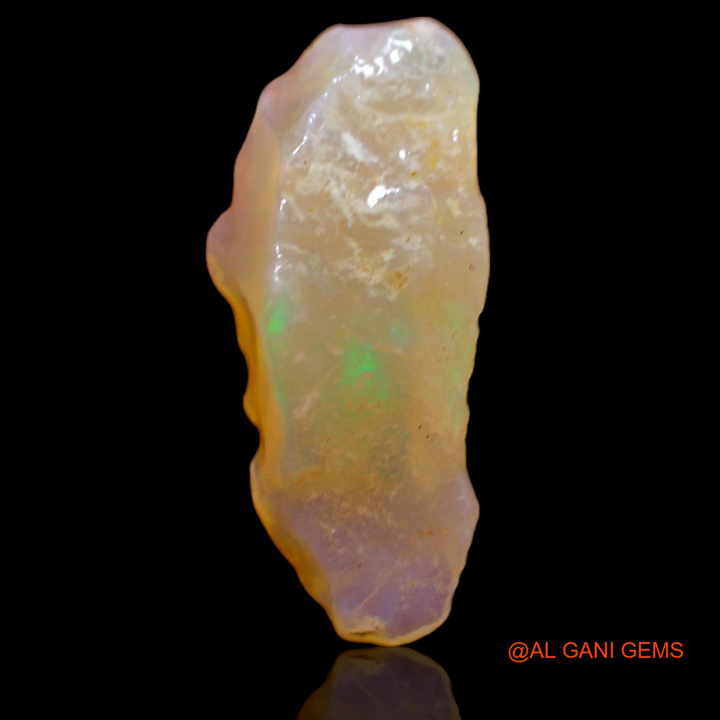Natural Fire Opal Gemstone 9.35 Cts Loose Fancy Rough From Australia 25x12x6 mm RA-887