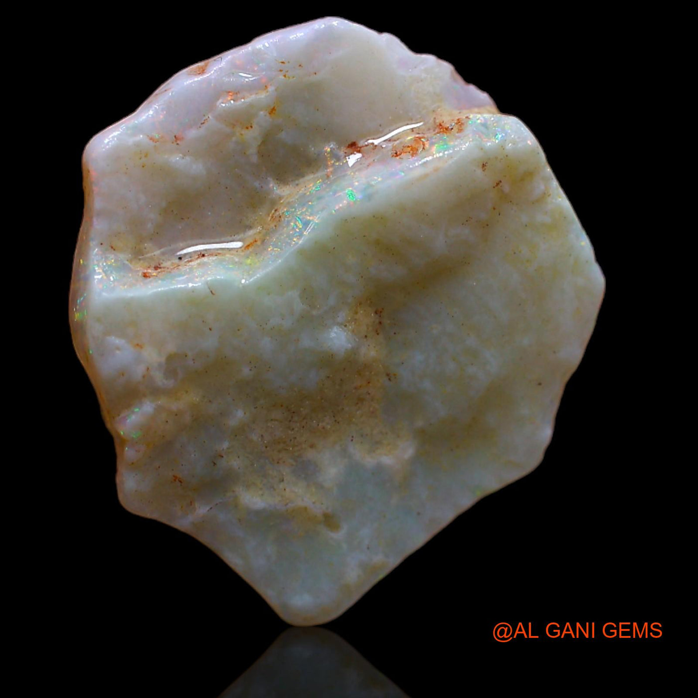 7.90 Cts Natural Australian Fire Opal Loose Gemstone Fancy Rough 22x19x5 mm RA-888