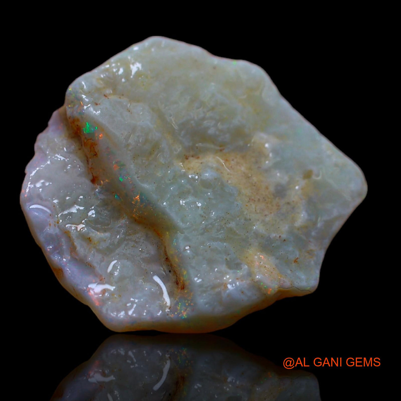 7.90 Cts Natural Australian Fire Opal Loose Gemstone Fancy Rough 22x19x5 mm RA-888