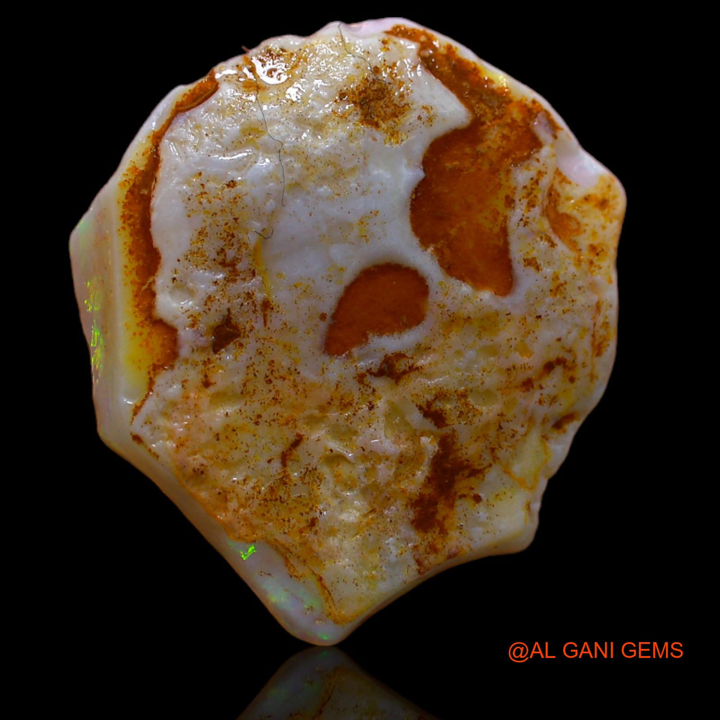 7.90 Cts Natural Australian Fire Opal Loose Gemstone Fancy Rough 22x19x5 mm RA-888