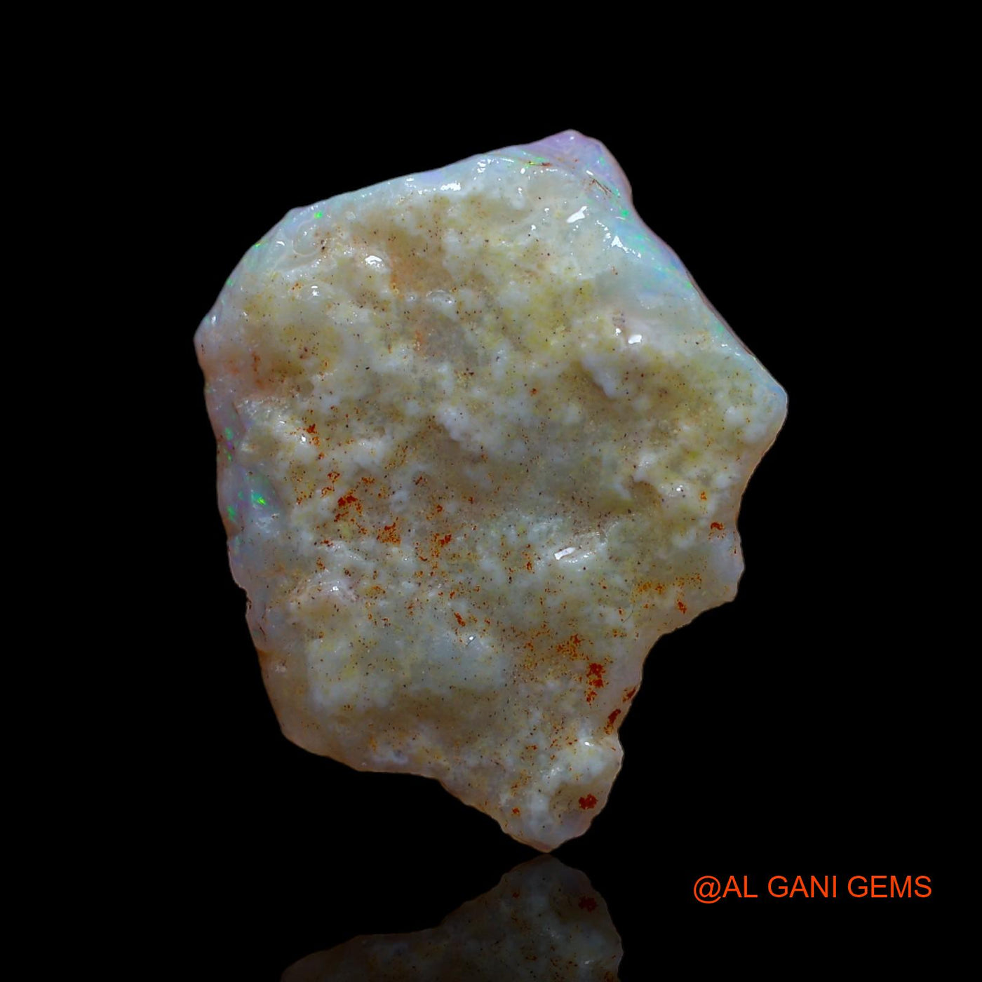 8.95 Cts Unheated Australian Fire Opal Loose Gemstone Fancy Rough Natural 25x21x3 mm RA-894
