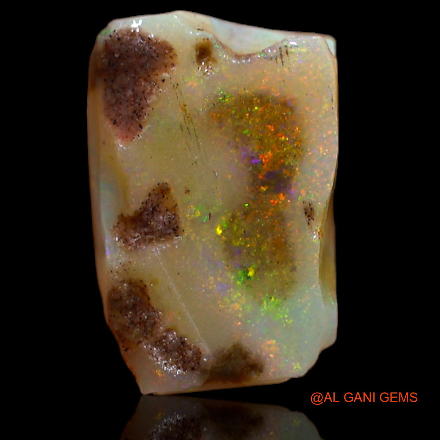 Natural Untreated Fire Opal Loose Gemstone Fancy Rough From Australia 3.30 Cts 13x8x4 mm RA-914