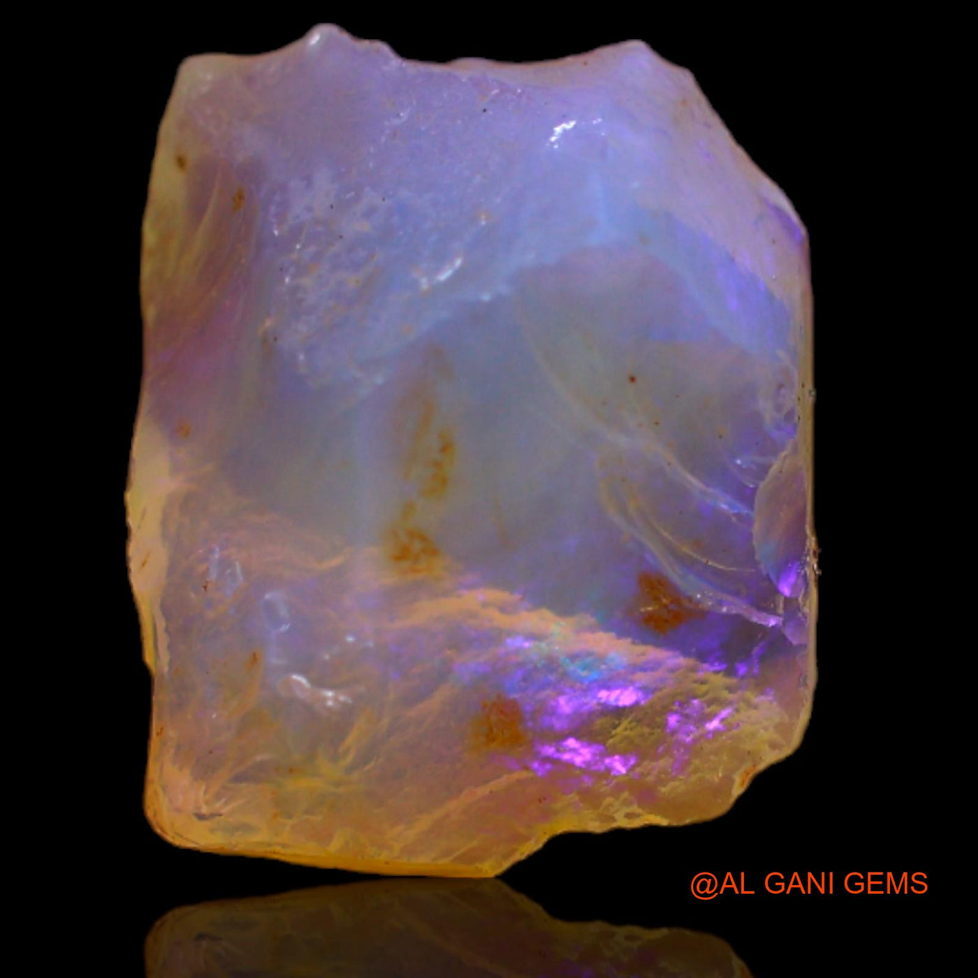 Natural Untreated Fire Opal Loose Gemstone Fancy Rough From Australia 3.80 Cts 12x10x5 mm RA-915