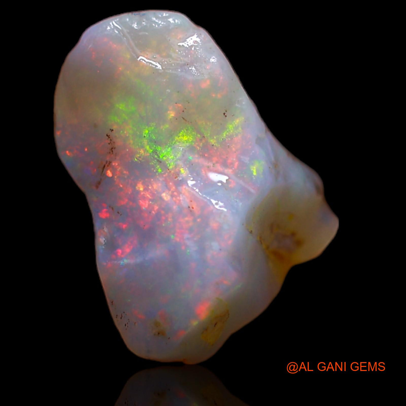 Natural Fire Opal Gemstone 3.75 Cts Loose Fancy Rough From Australia 12x8x7 mm RA-916