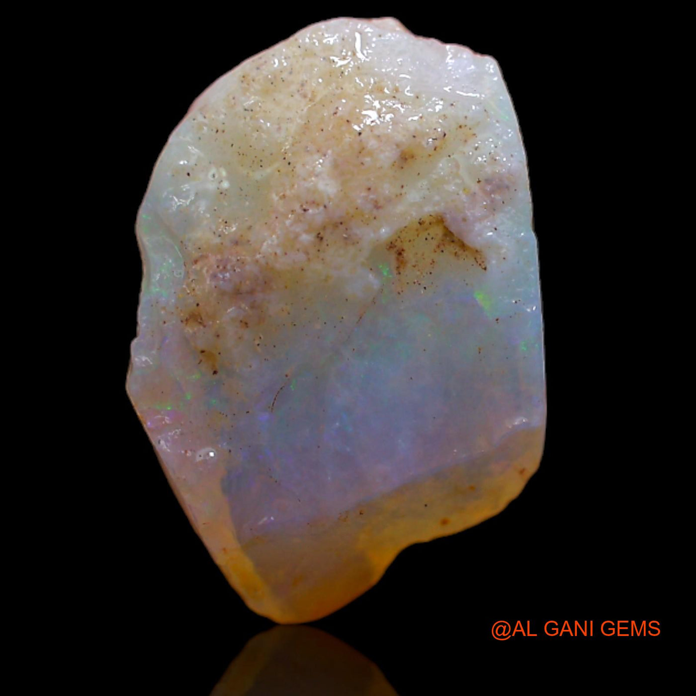 Natural Fire Opal Gemstone 3.45 Cts Loose Fancy Rough From Australia 14x9x4 mm RA-918