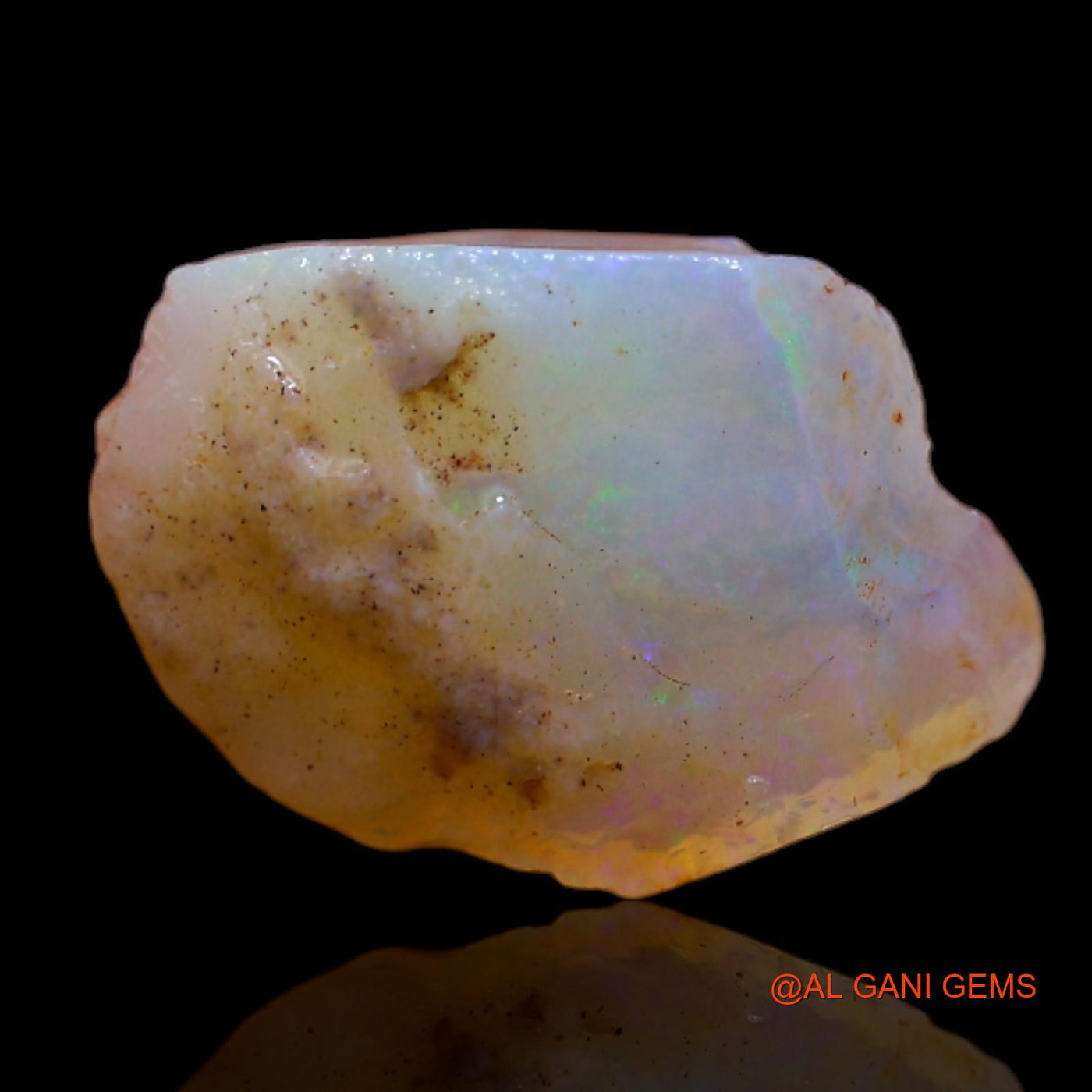 Natural Fire Opal Gemstone 3.45 Cts Loose Fancy Rough From Australia 14x9x4 mm RA-918