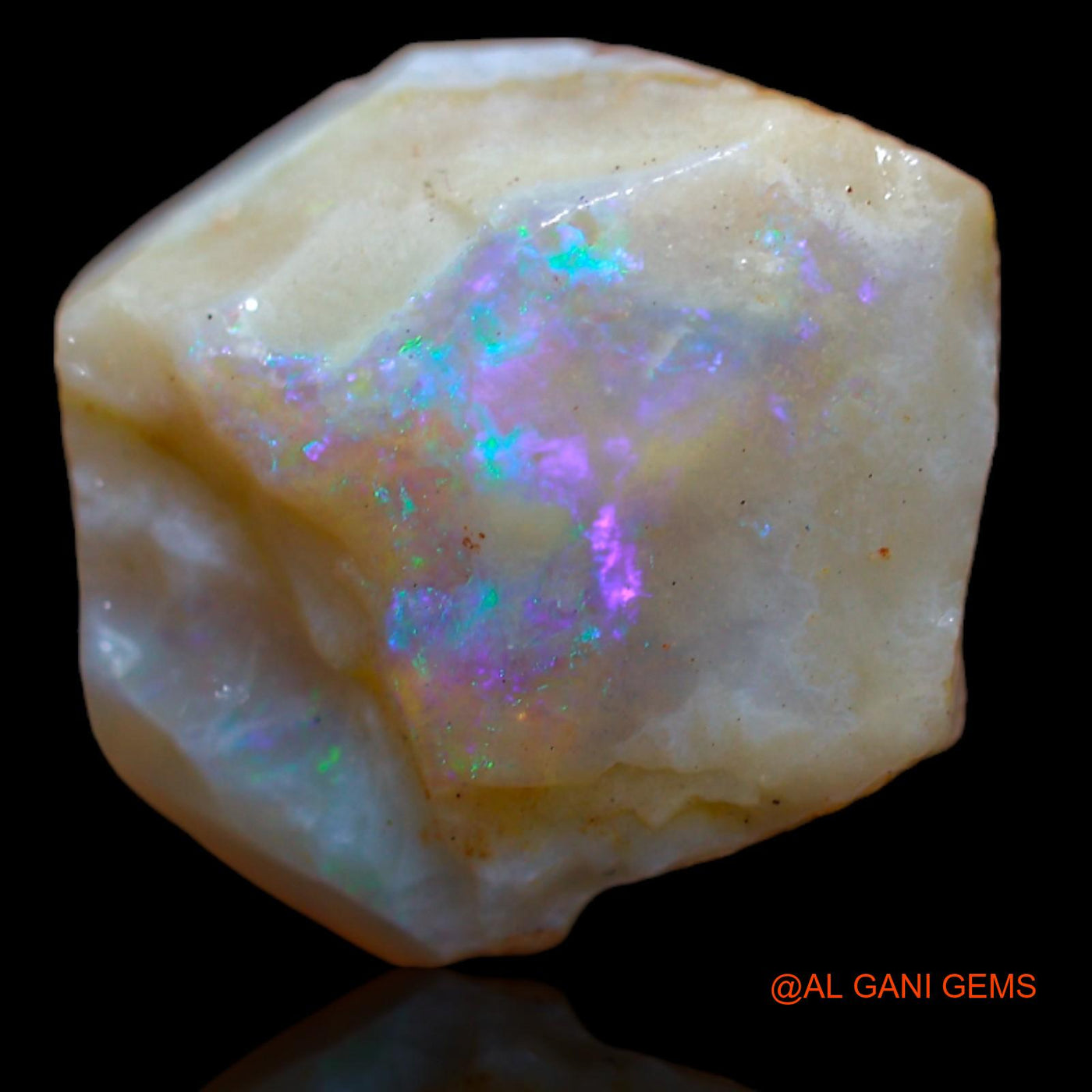 6.55 Cts Natural Australian Fire Opal Loose Gemstone Fancy Rough 13x13x6 mm RA-943