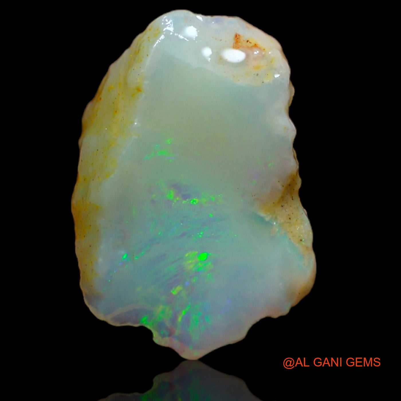 Natural Untreated Fire Opal Loose Gemstone Fancy Rough From Australia 3.85 Cts 15x10x5 mm RA-958