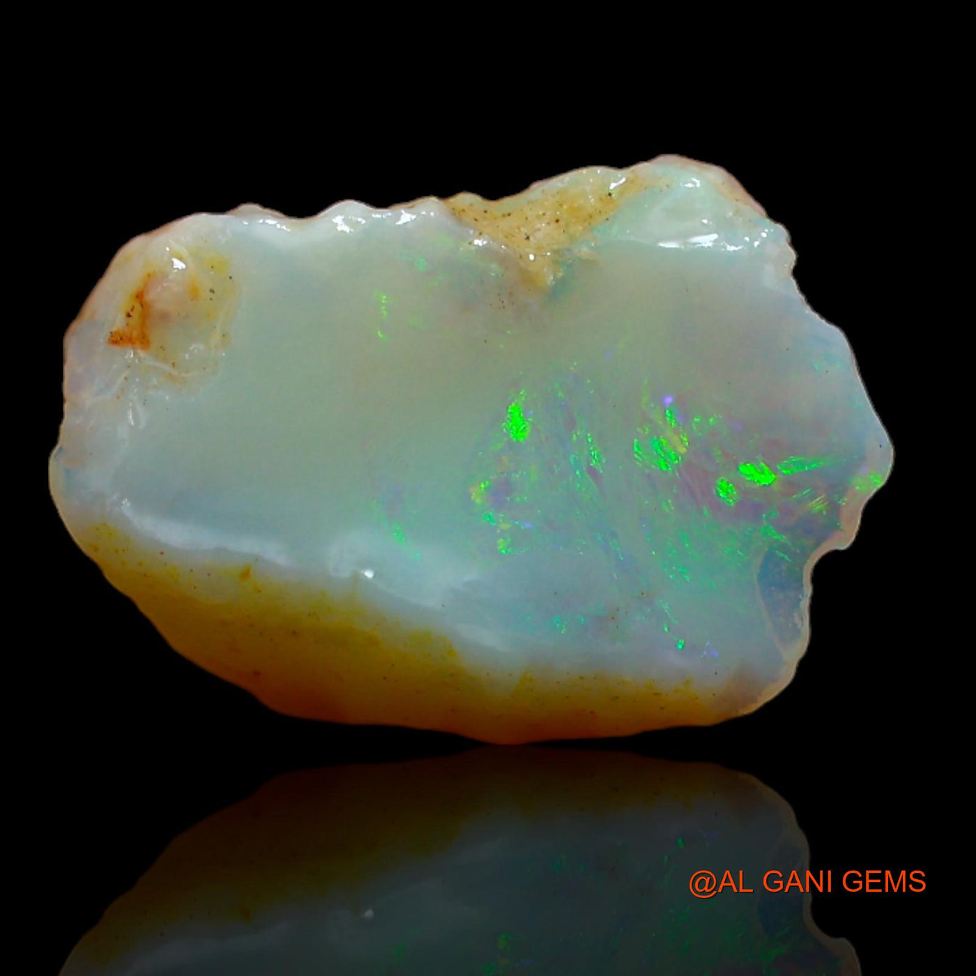 Natural Untreated Fire Opal Loose Gemstone Fancy Rough From Australia 3.85 Cts 15x10x5 mm RA-958