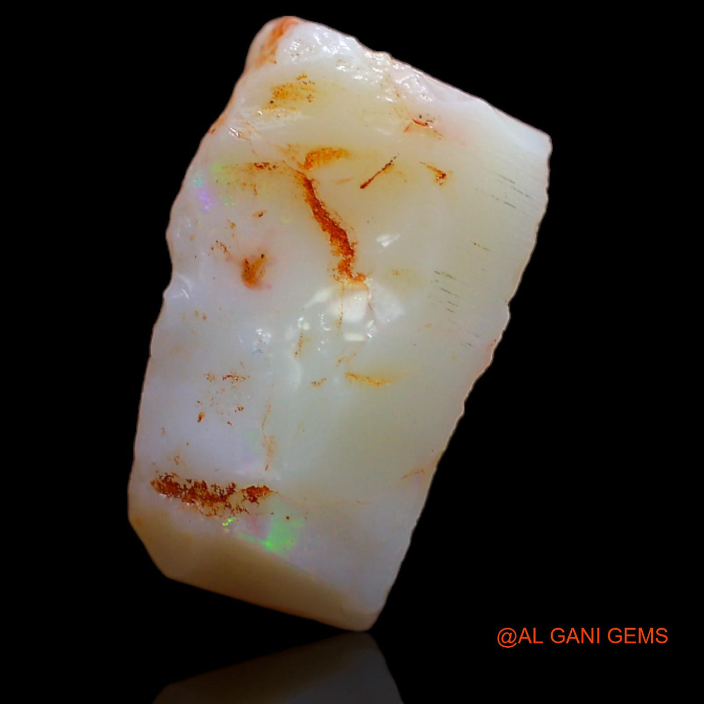 7.75 Cts Natural Australian Fire Opal Loose Gemstone Fancy Rough 16x10x6 mm RA-967