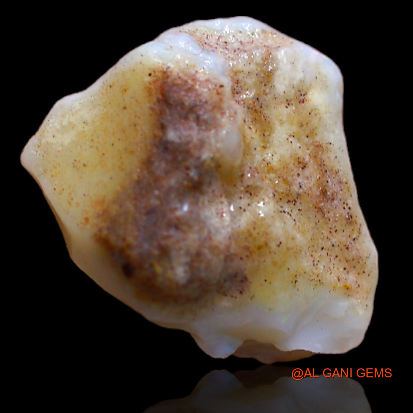 7.40 Cts Natural Australian Fire Opal Loose Gemstone Fancy Rough 15x15x7 mm RA-972