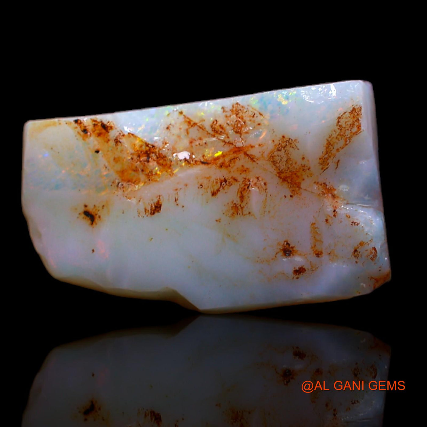 5.75 Cts Natural Australian Fire Opal Loose Gemstone Fancy Rough 17x10x4 mm RA-975