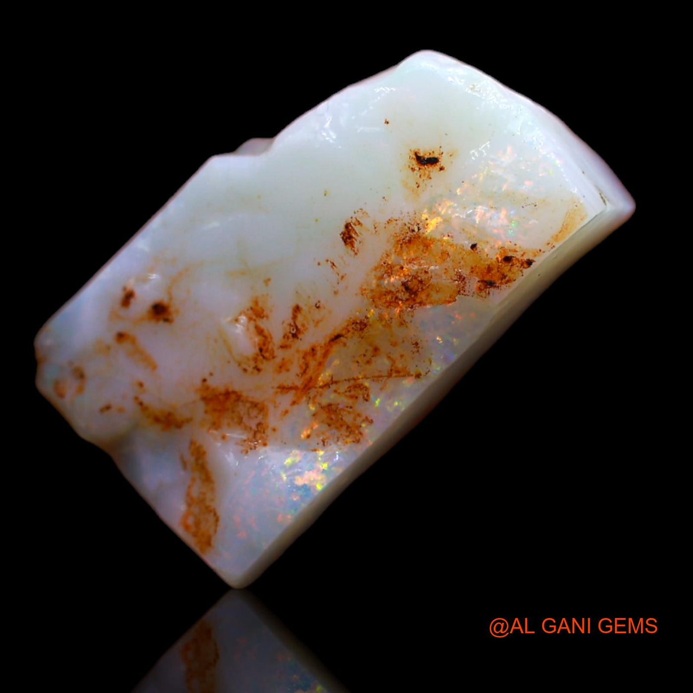5.75 Cts Natural Australian Fire Opal Loose Gemstone Fancy Rough 17x10x4 mm RA-975