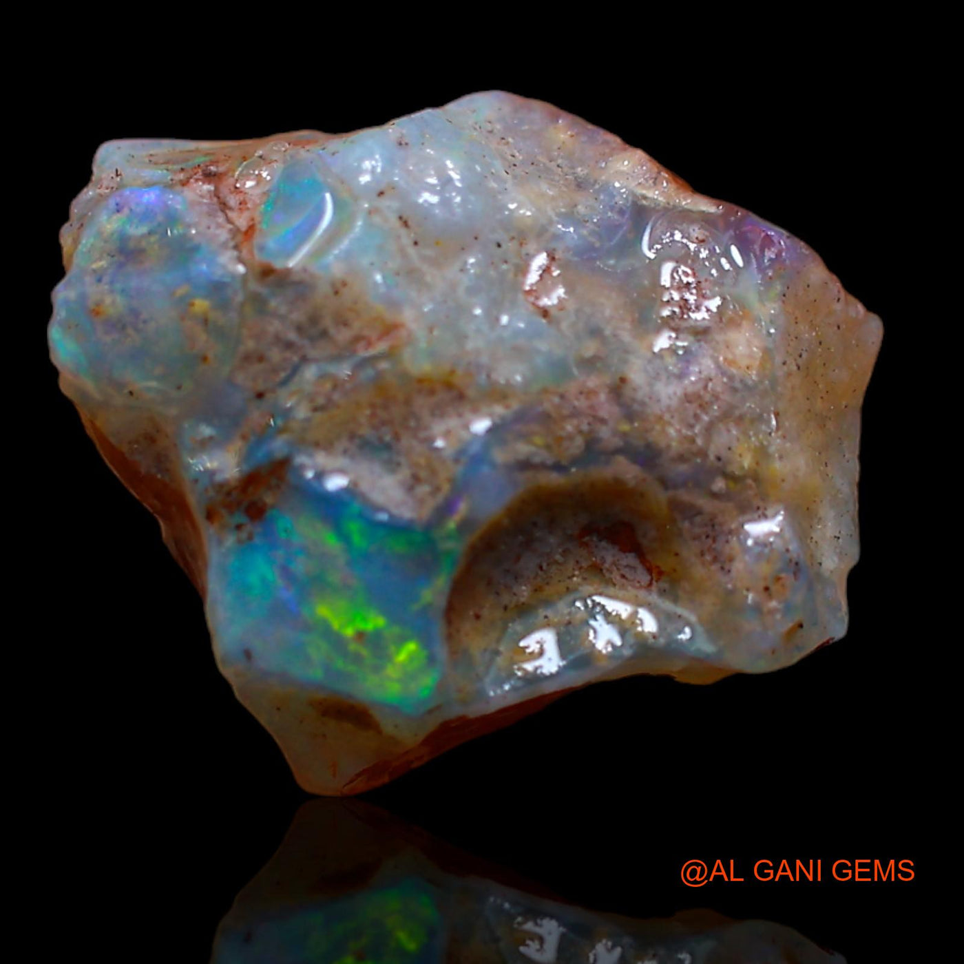 Natural Fire Opal Gemstone 6.75 Cts Loose Fancy Rough From Australia 16x13x7 mm RA-97