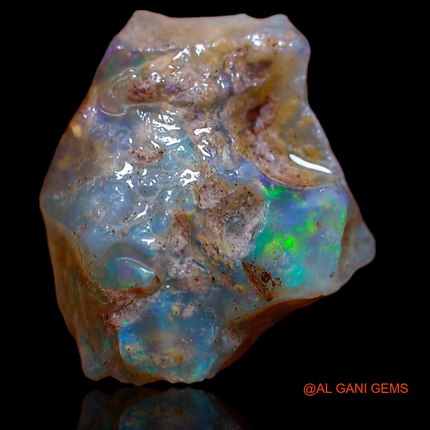 Natural Fire Opal Gemstone 6.75 Cts Loose Fancy Rough From Australia 16x13x7 mm RA-97