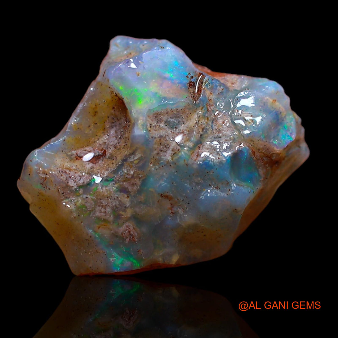 Natural Fire Opal Gemstone 6.75 Cts Loose Fancy Rough From Australia 16x13x7 mm RA-97