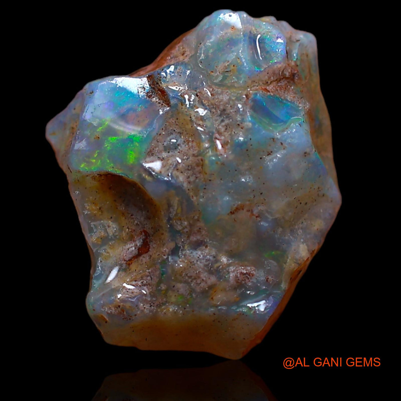 Natural Fire Opal Gemstone 6.75 Cts Loose Fancy Rough From Australia 16x13x7 mm RA-97