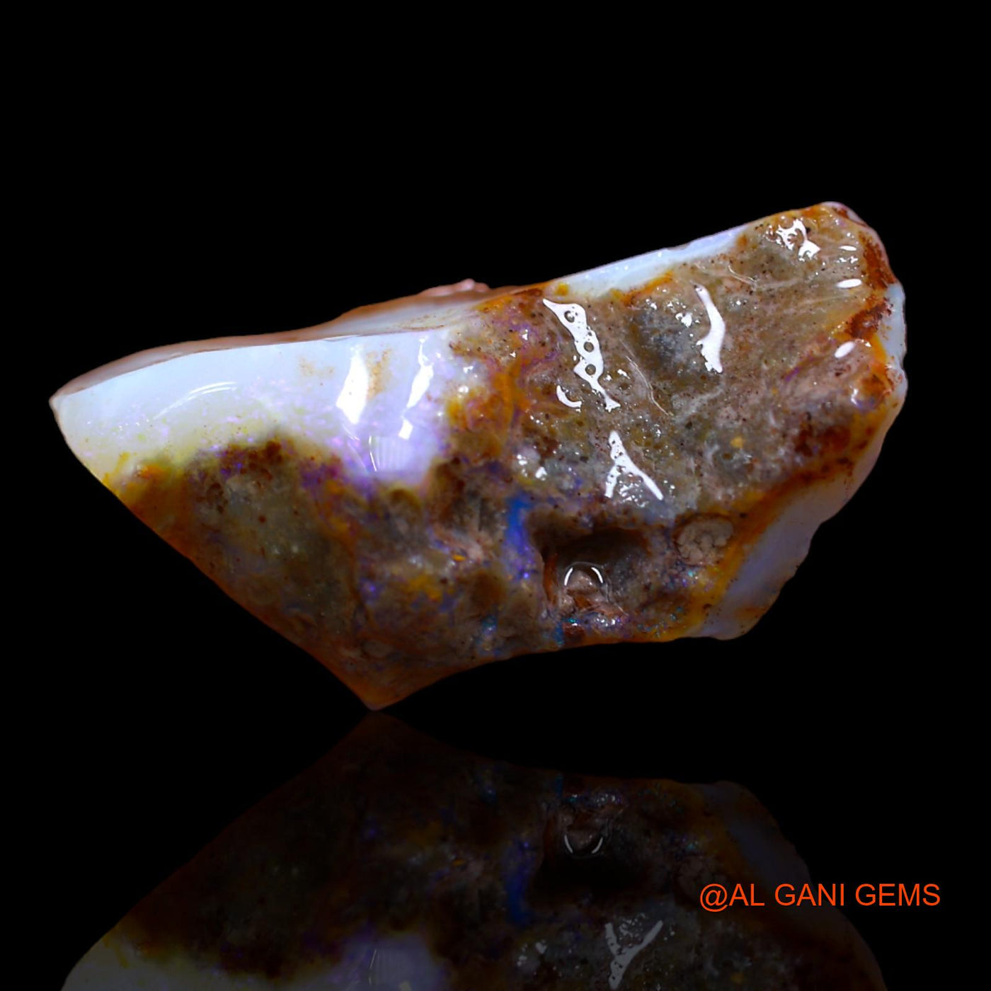10.60 Cts Natural Australian Fire Opal Loose Gemstone Fancy Rough 25x11x7 mm RA-989