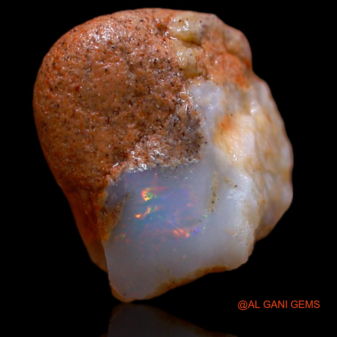 Natural Fire Opal Gemstone 4.75 Cts Loose Fancy Rough From Australia 11x10x9 mm RA-997