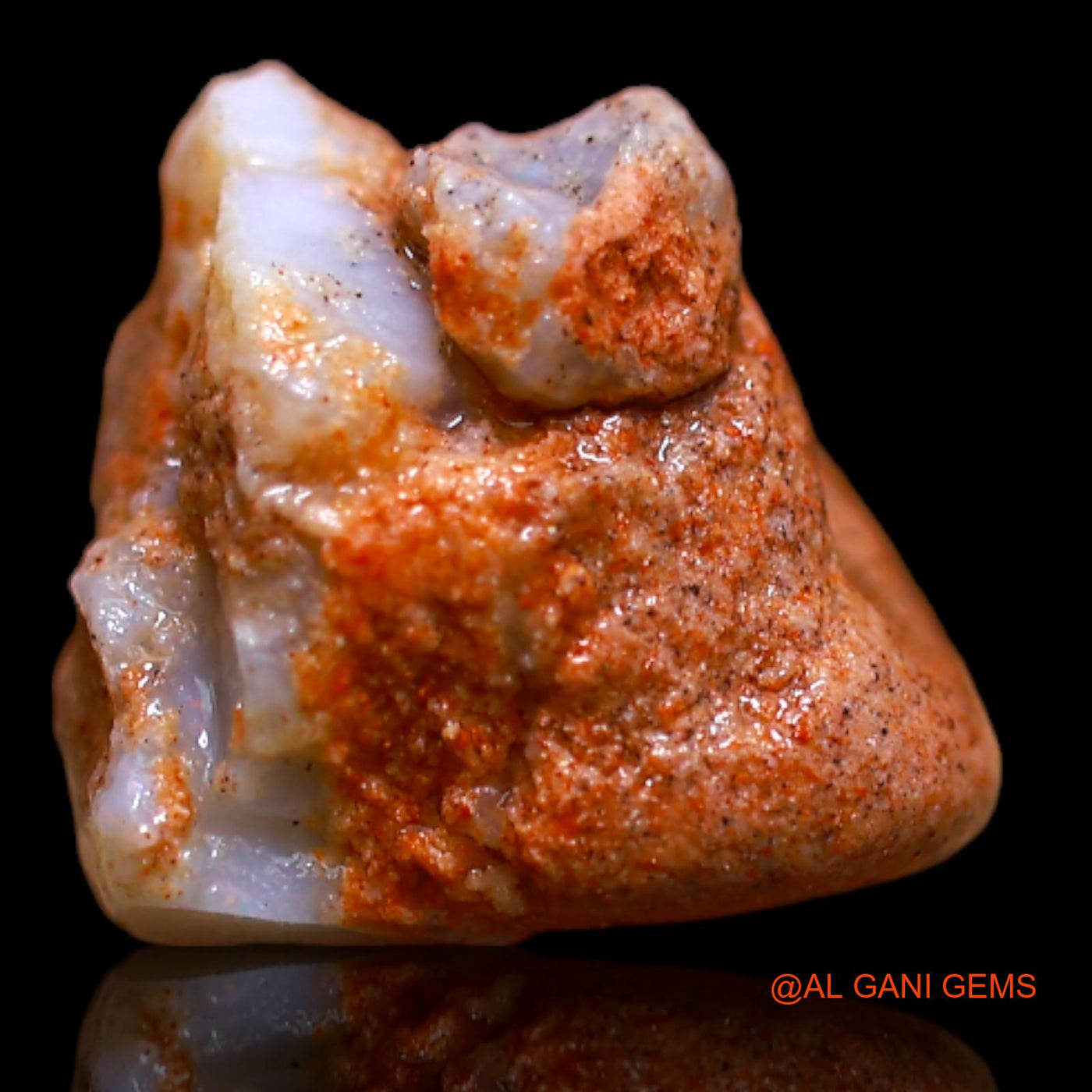 Natural Fire Opal Gemstone 4.75 Cts Loose Fancy Rough From Australia 11x10x9 mm RA-997