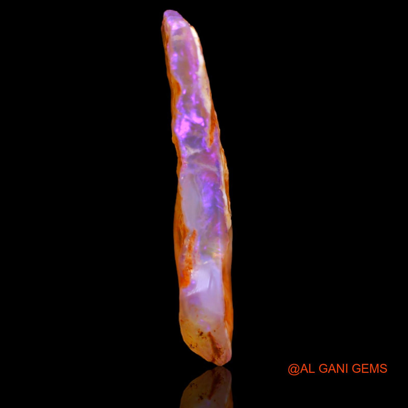 Natural Fire Opal Gemstone 11.10 Cts Loose Fancy Rough From Australia 29x16x4 mm RB-100