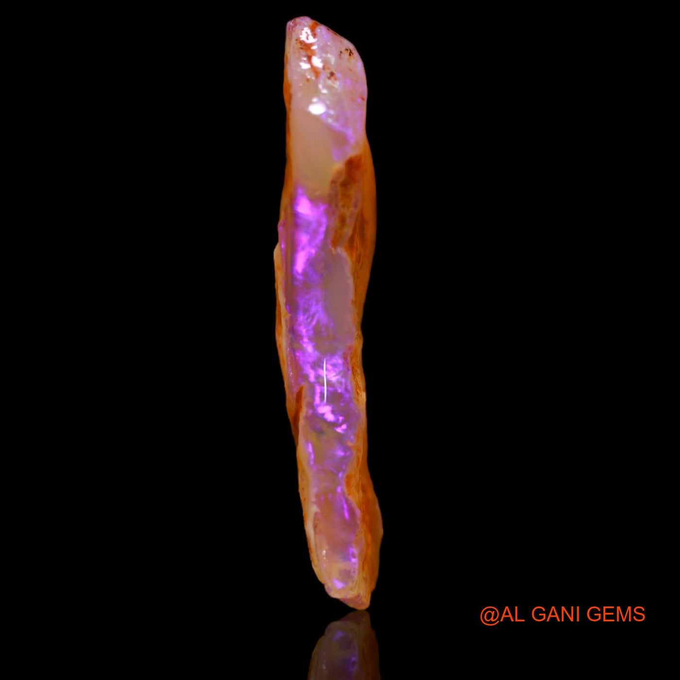 Natural Fire Opal Gemstone 11.10 Cts Loose Fancy Rough From Australia 29x16x4 mm RB-100