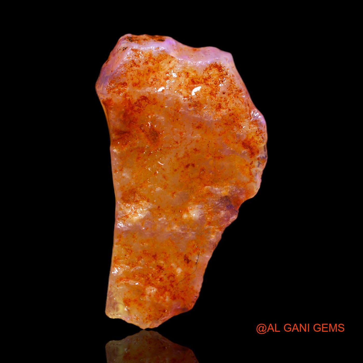 Natural Fire Opal Gemstone 11.10 Cts Loose Fancy Rough From Australia 29x16x4 mm RB-100