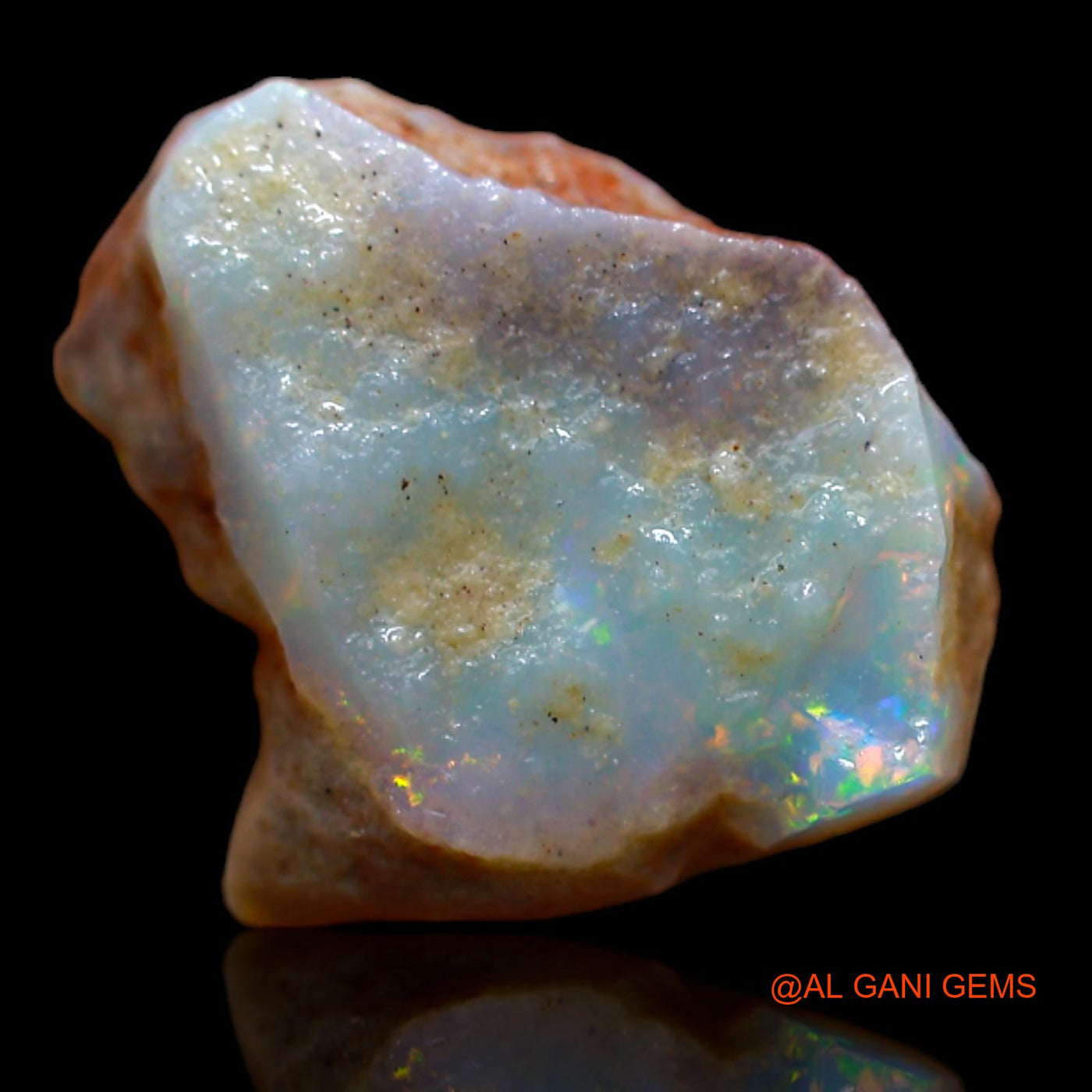 Natural Untreated Fire Opal Loose Gemstone Fancy Rough From Australia 5.60 Cts 15x12x7 mm RB-107