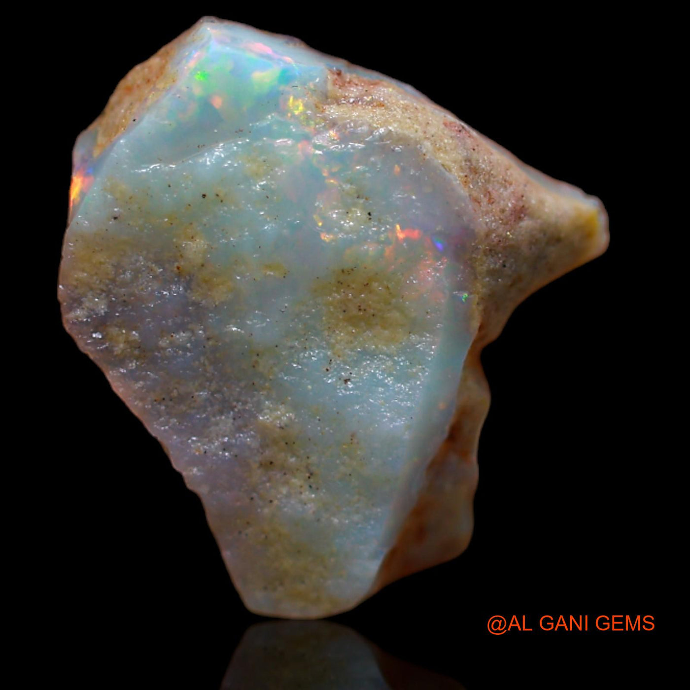 Natural Untreated Fire Opal Loose Gemstone Fancy Rough From Australia 5.60 Cts 15x12x7 mm RB-107