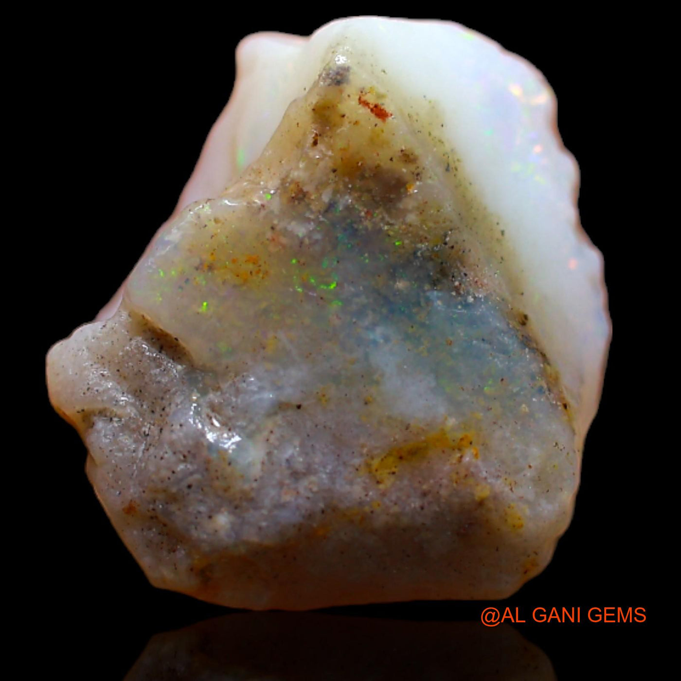5.45 Cts Unheated Australian Fire Opal Loose Gemstone Fancy Rough Natural 13x12x6 mm RB-122